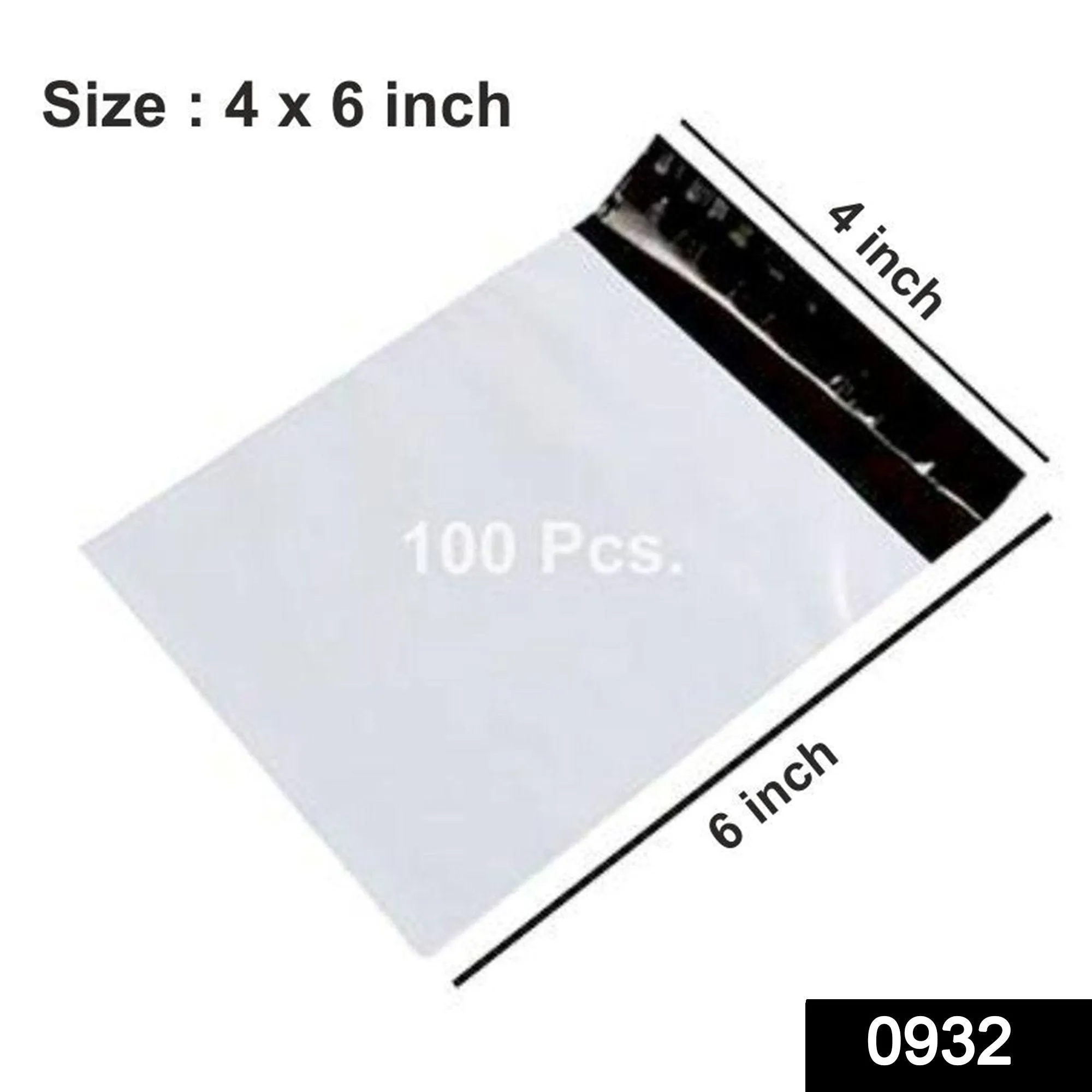 0932 Plain Polybags Pouches for Shipping Packing (100 Packs)