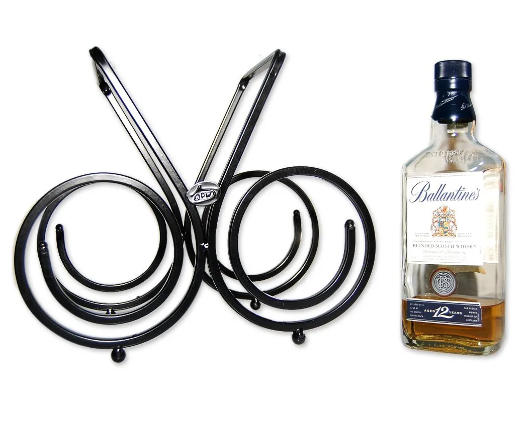 3-Bottles Modern Wine Rack - Black