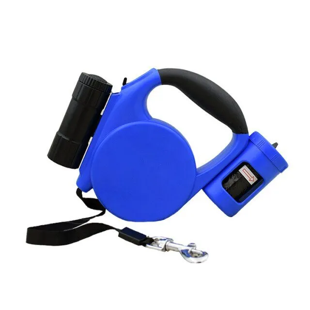 3-in-1 Dog leash with LED Flashlight   BAG Dispenser