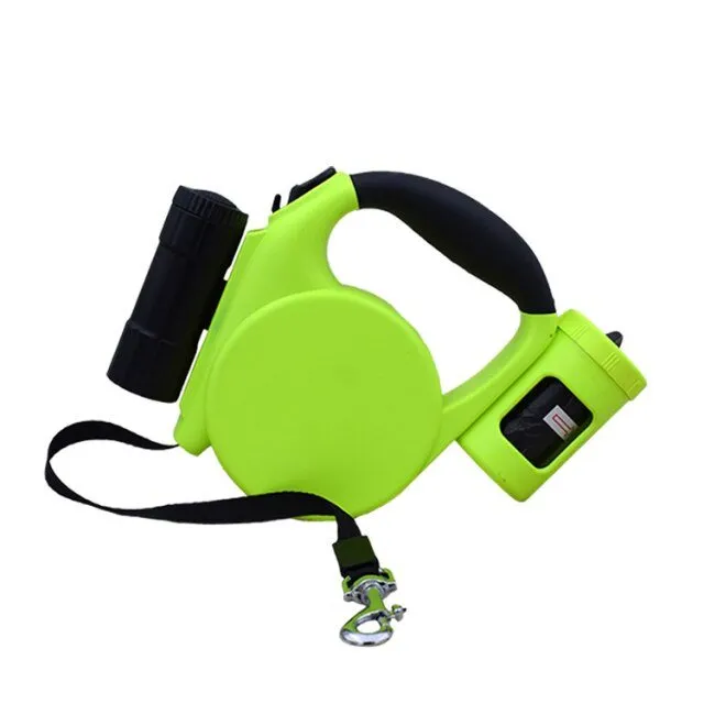 3-in-1 Dog leash with LED Flashlight   BAG Dispenser