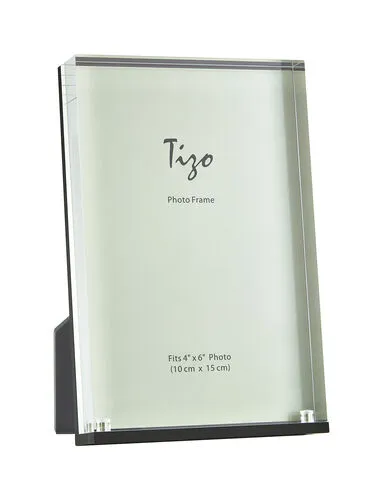 Acrylic Photo Frame Black Easel Back
