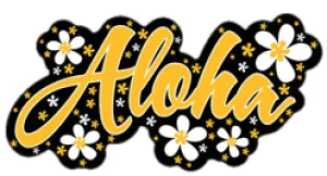 Aloha Yellow Plumeria Decal