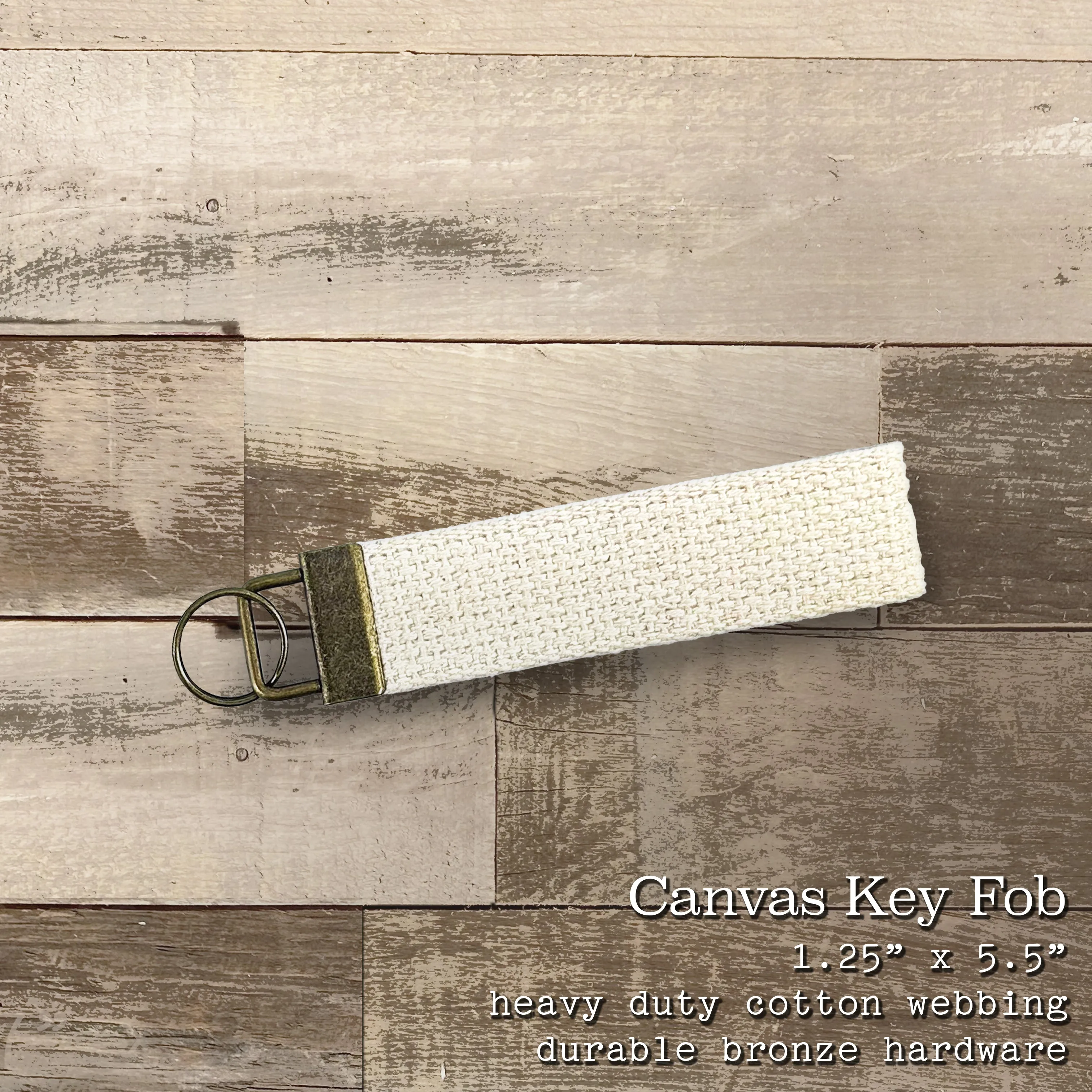 Anchor w/ City and State - Custom Canvas Key Fob