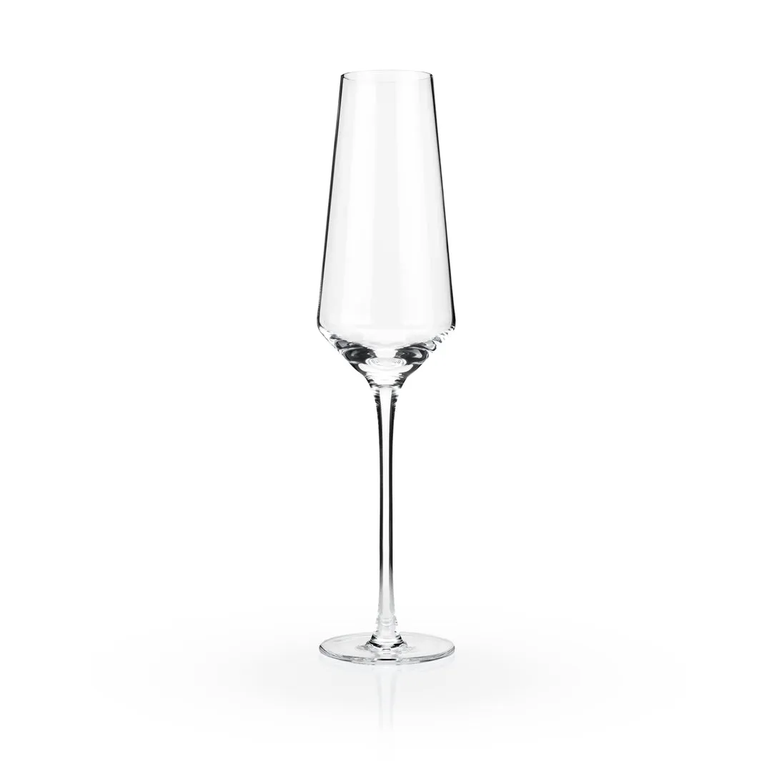 ANGLED CRYSTAL CHAMPAGNE FLUTES