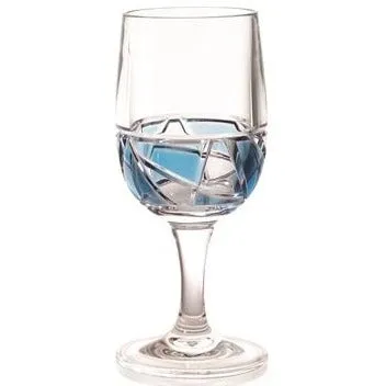 Azure Mosaic Acrylic Wine Glass