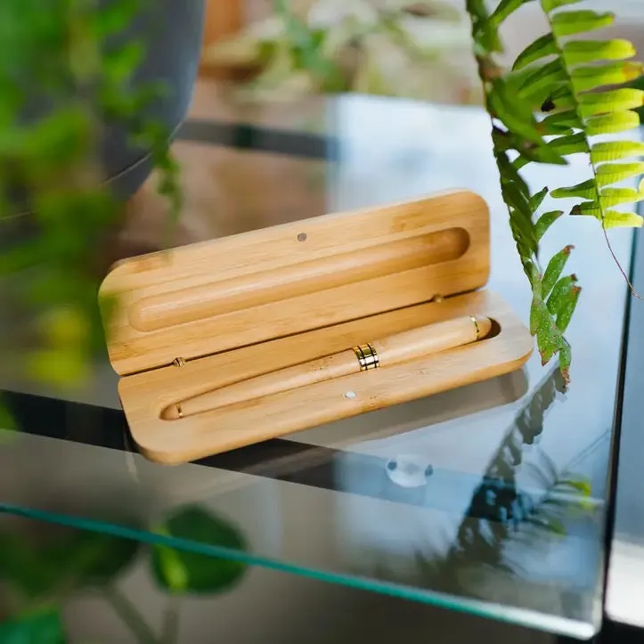 Bamboo Pen Case Set