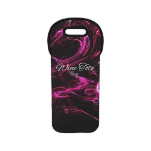 Black & Pink Wine Tote Bag