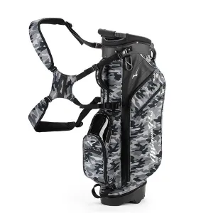 Black Camo Vintage Leather Sunday Golf Bag With Stand