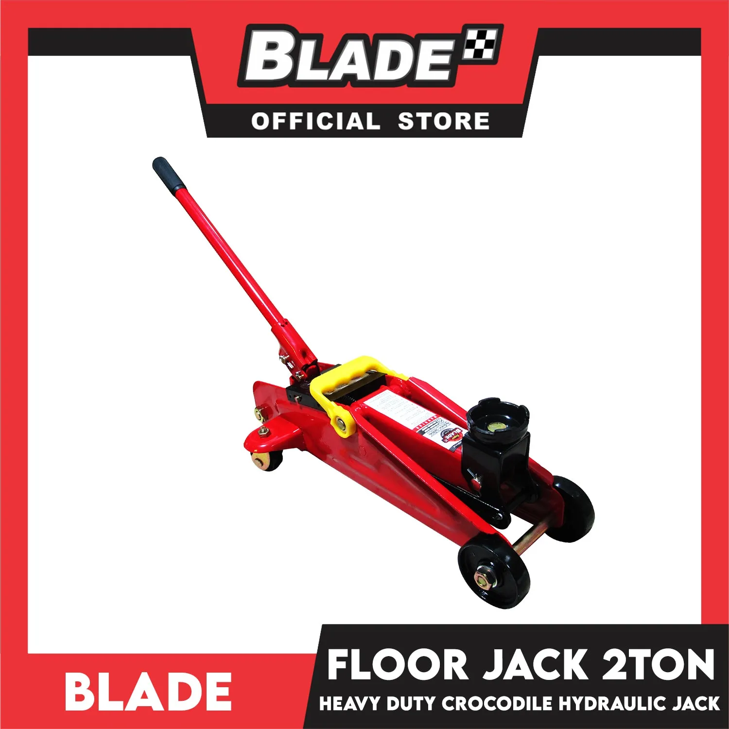 Blade Heavy Duty Floor Jack 2 Ton (Red) for Toyota, Mitsubishi, Honda, Hyundai, Ford, Nissan, Suzuki, Isuzu, Kia, MG and more