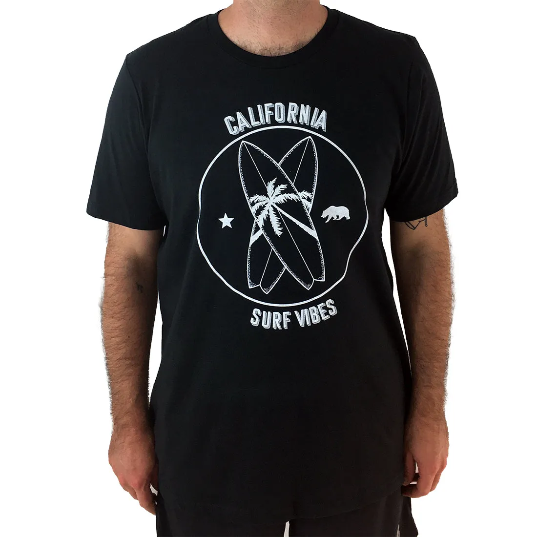 California Surf Vibes Men's Lightweight Fitted T-Shirt/Tee