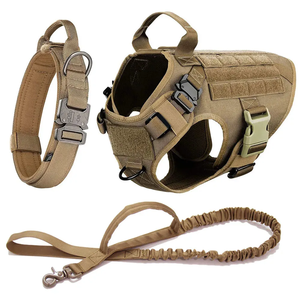Canine K9 Harness And Leash Vest Set