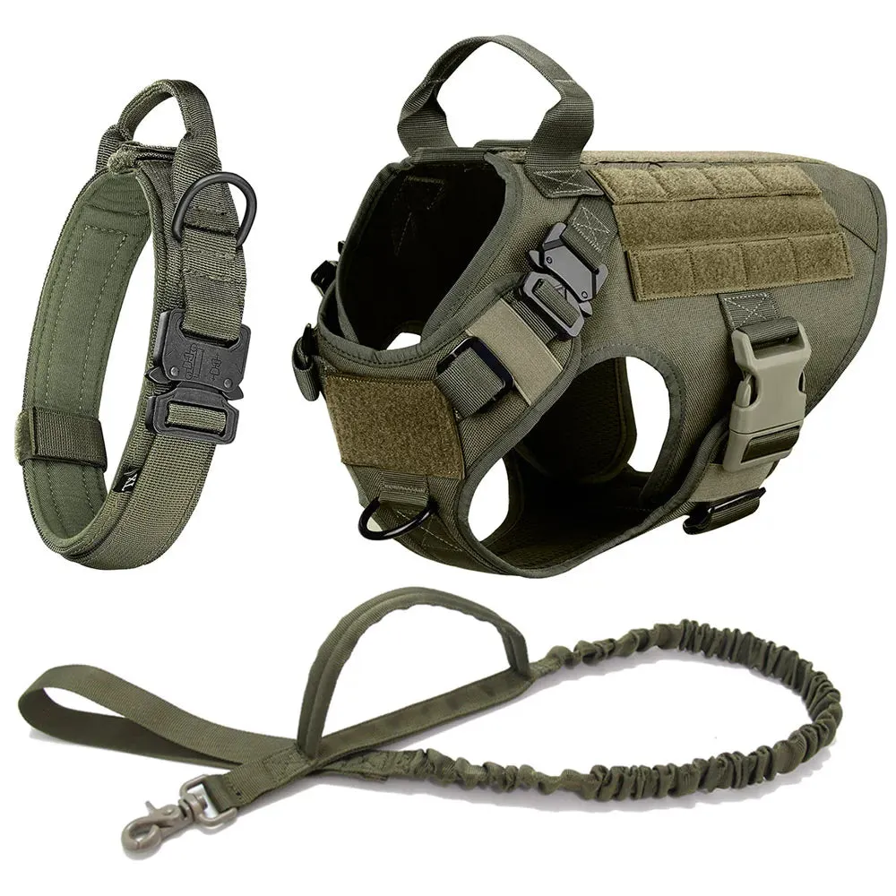 Canine K9 Harness And Leash Vest Set