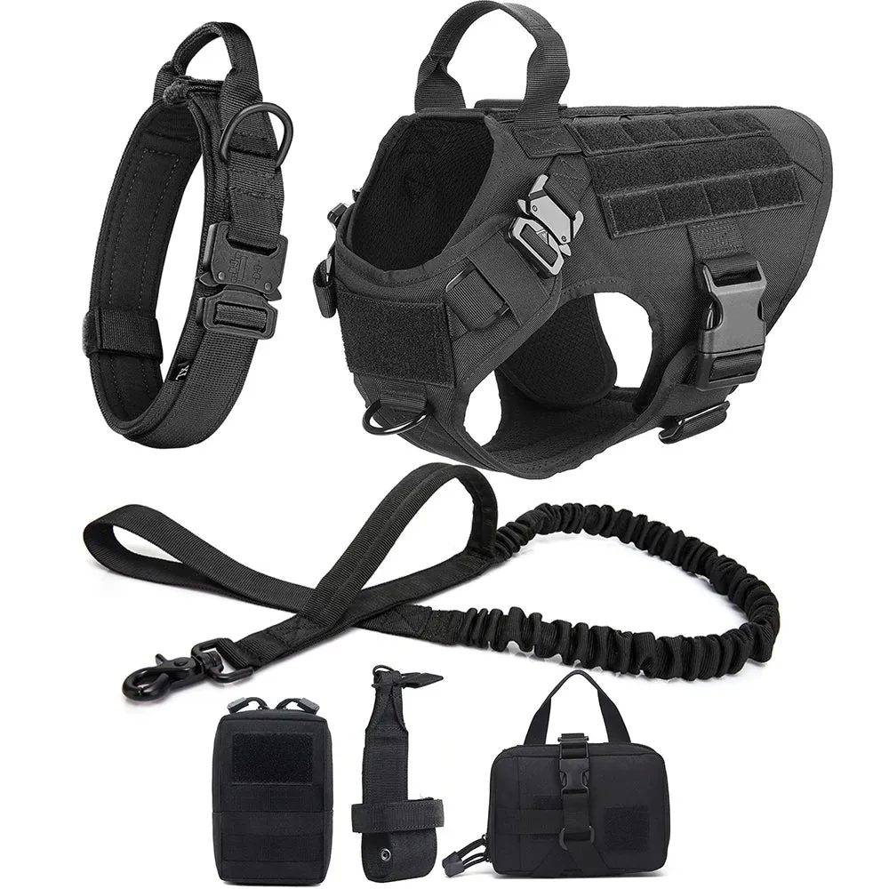 Canine K9 Harness And Leash Vest Set