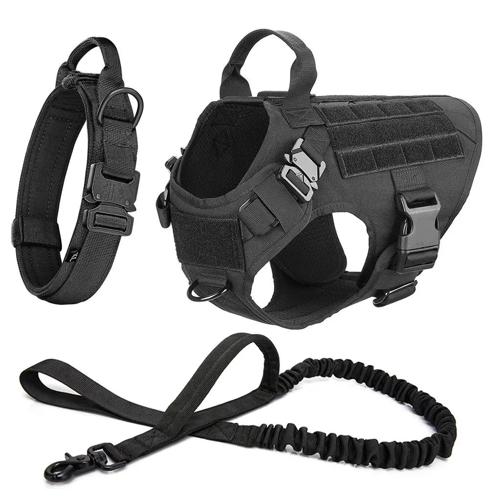 Canine K9 Harness And Leash Vest Set