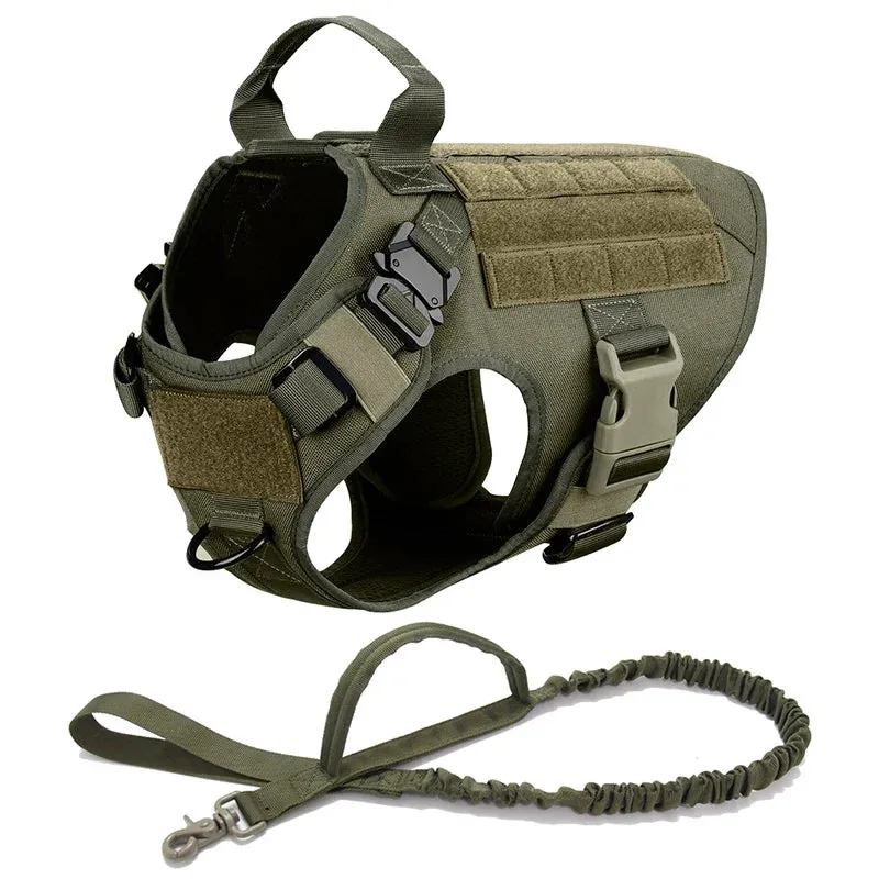 Canine K9 Harness And Leash Vest Set