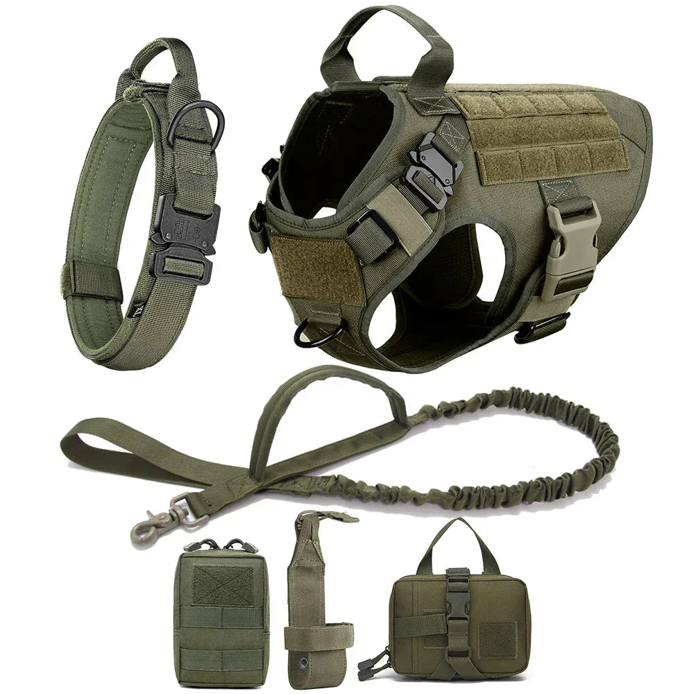 Canine K9 Harness And Leash Vest Set