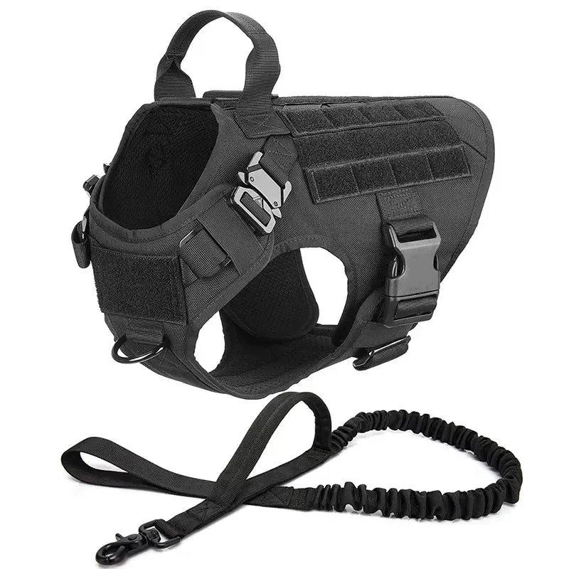 Canine K9 Harness And Leash Vest Set