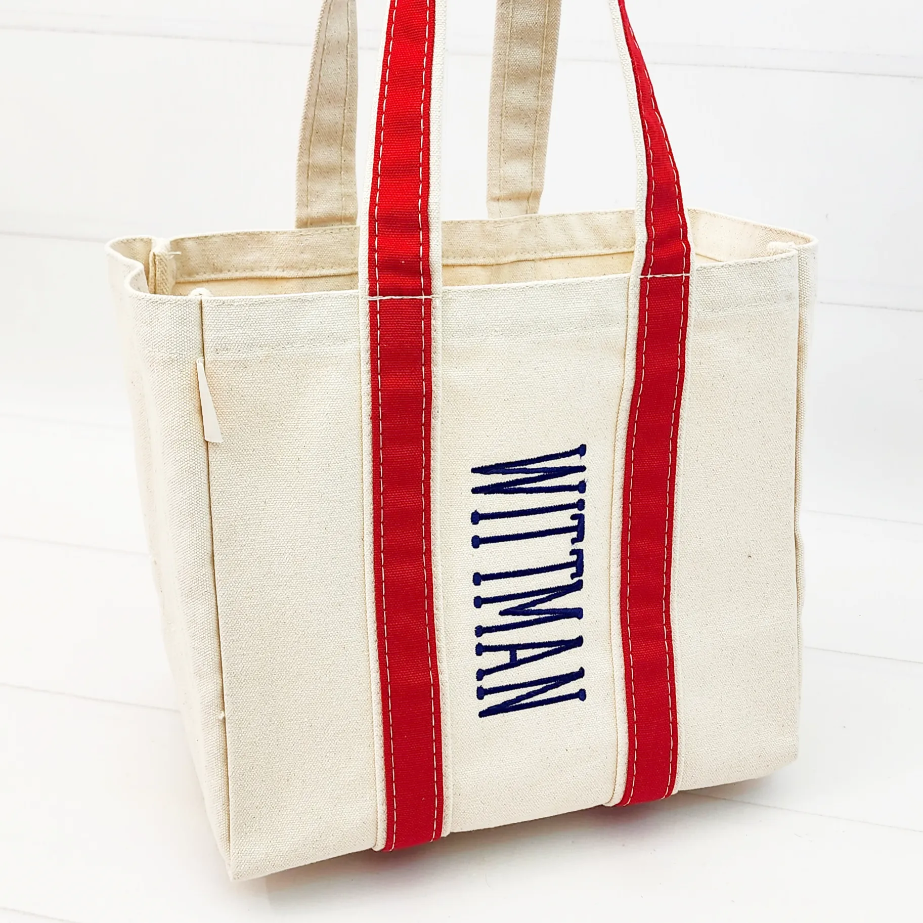 Canvas Wine Gift Bag Tote - 4 Bottle Hostess Gift - 2 Colors