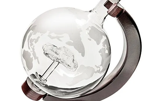 'Car' Whisky Liquor Etched Globe Decanter 50 Oz and Diamond Glasses Mega Set