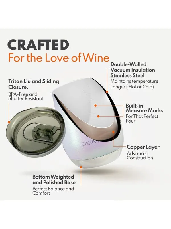 Carivino Luxury Wine Tumbler  - Luminous Pearl