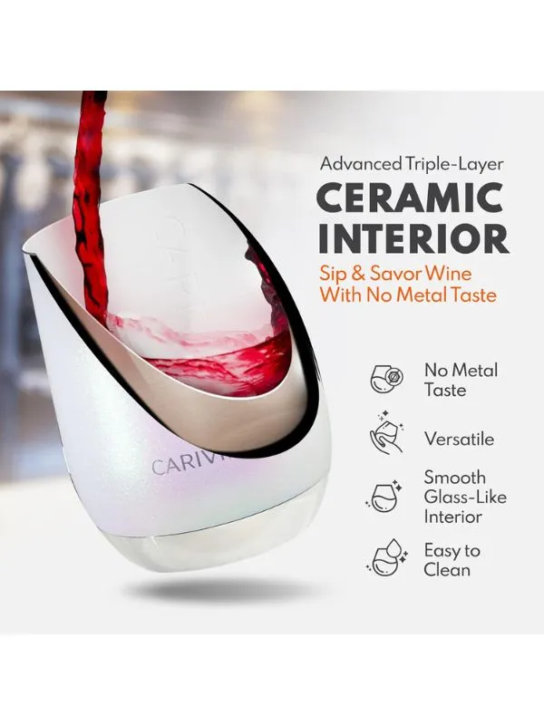 Carivino Luxury Wine Tumbler  - Luminous Pearl