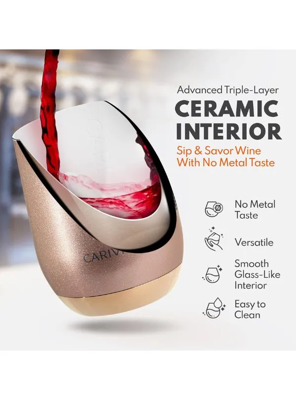 Carivino Luxury Wine Tumbler - Rose Gold