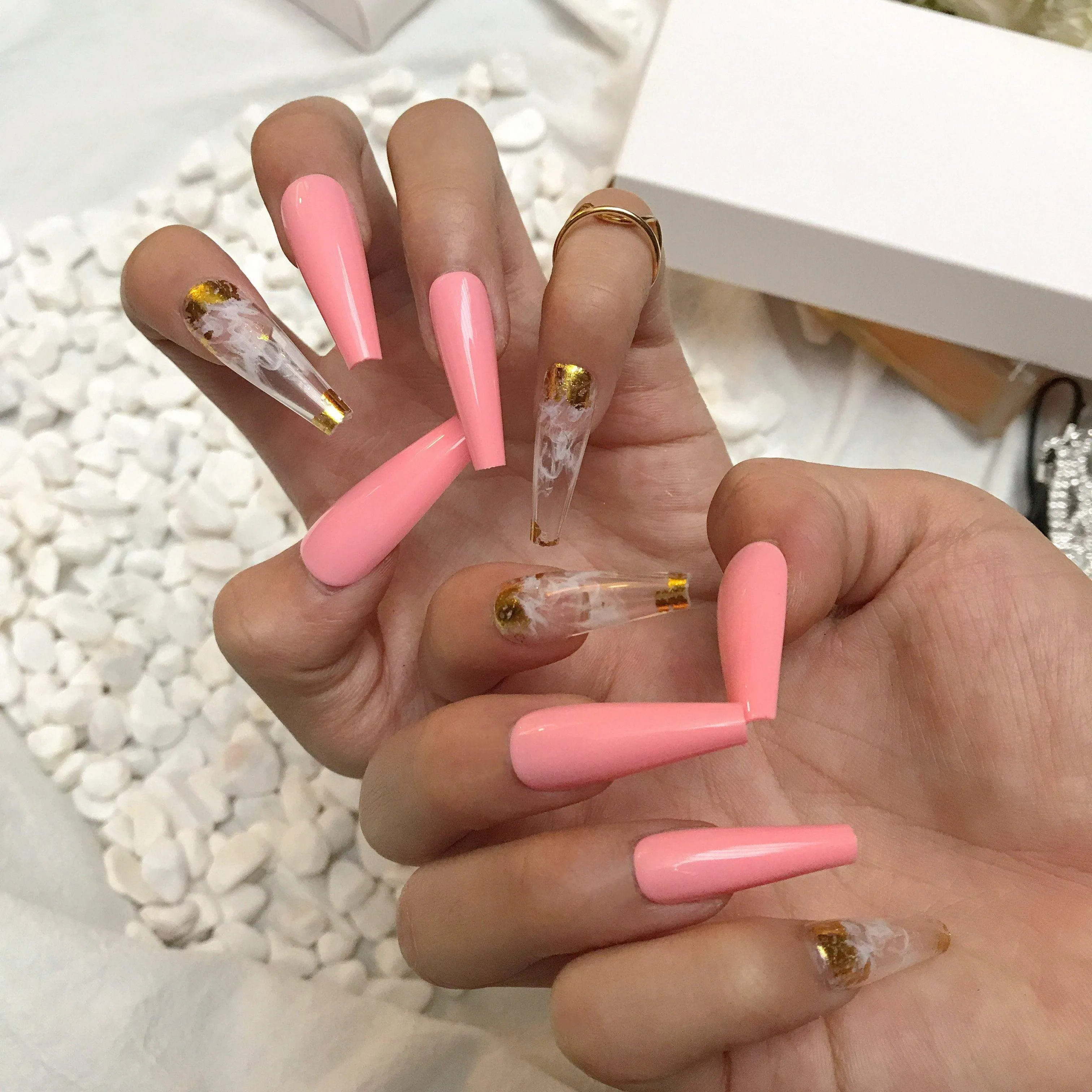 Coffin Pink Glass