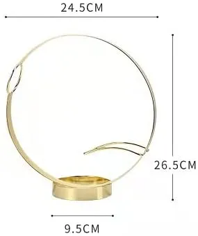 (D) Judaica Metal Wine Stand 'Circle' for Cabinet Interior Design 10'' (Silver)