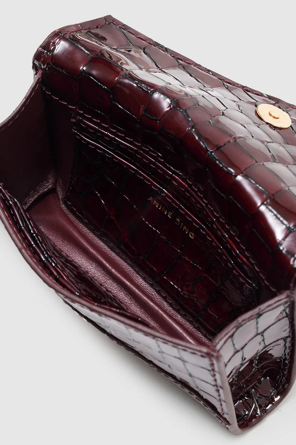 Elly Wallet - Burgundy Embossed