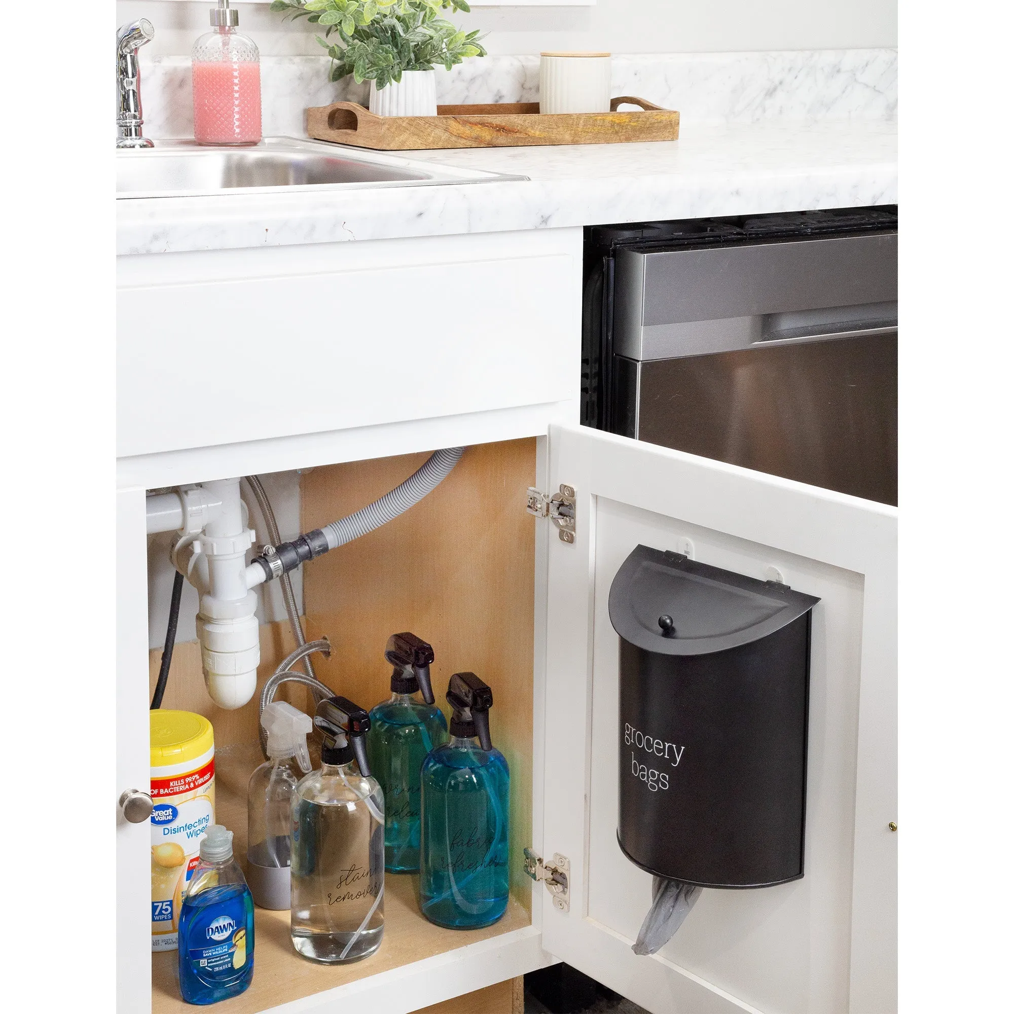 Enamelware Grocery Bag Holder (Black, Case of 12)