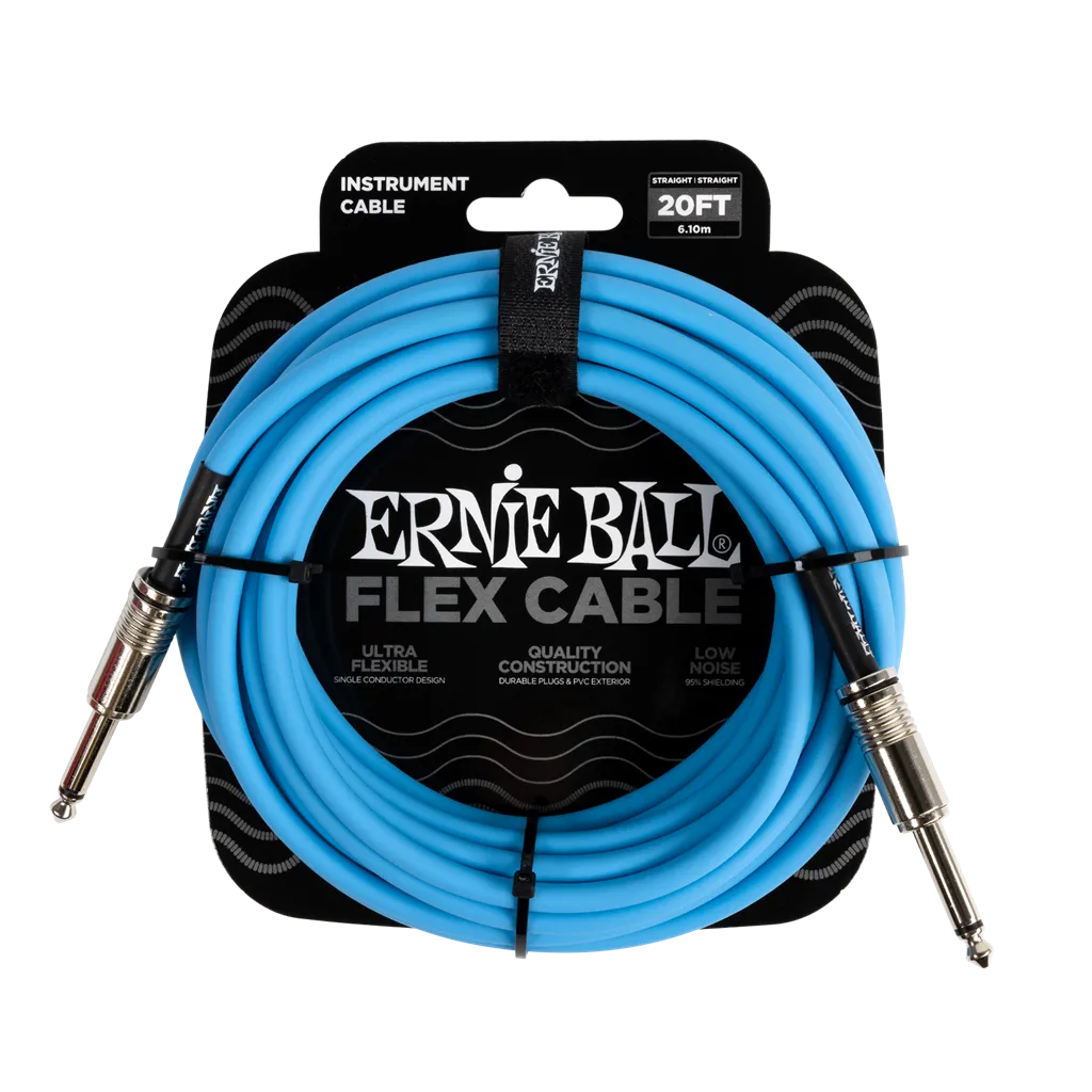 Ernie Ball (P06417) 20ft Flex Instrument Cable Blue