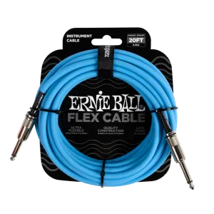 Ernie Ball (P06417) 20ft Flex Instrument Cable Blue