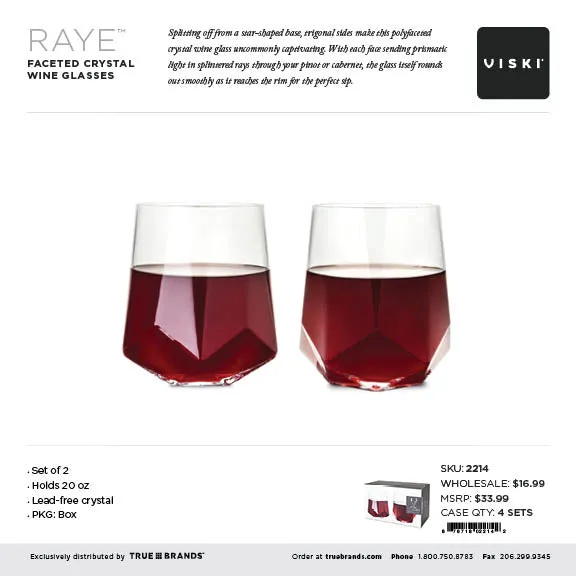 FACETED CRYSTAL WINE GLASSES