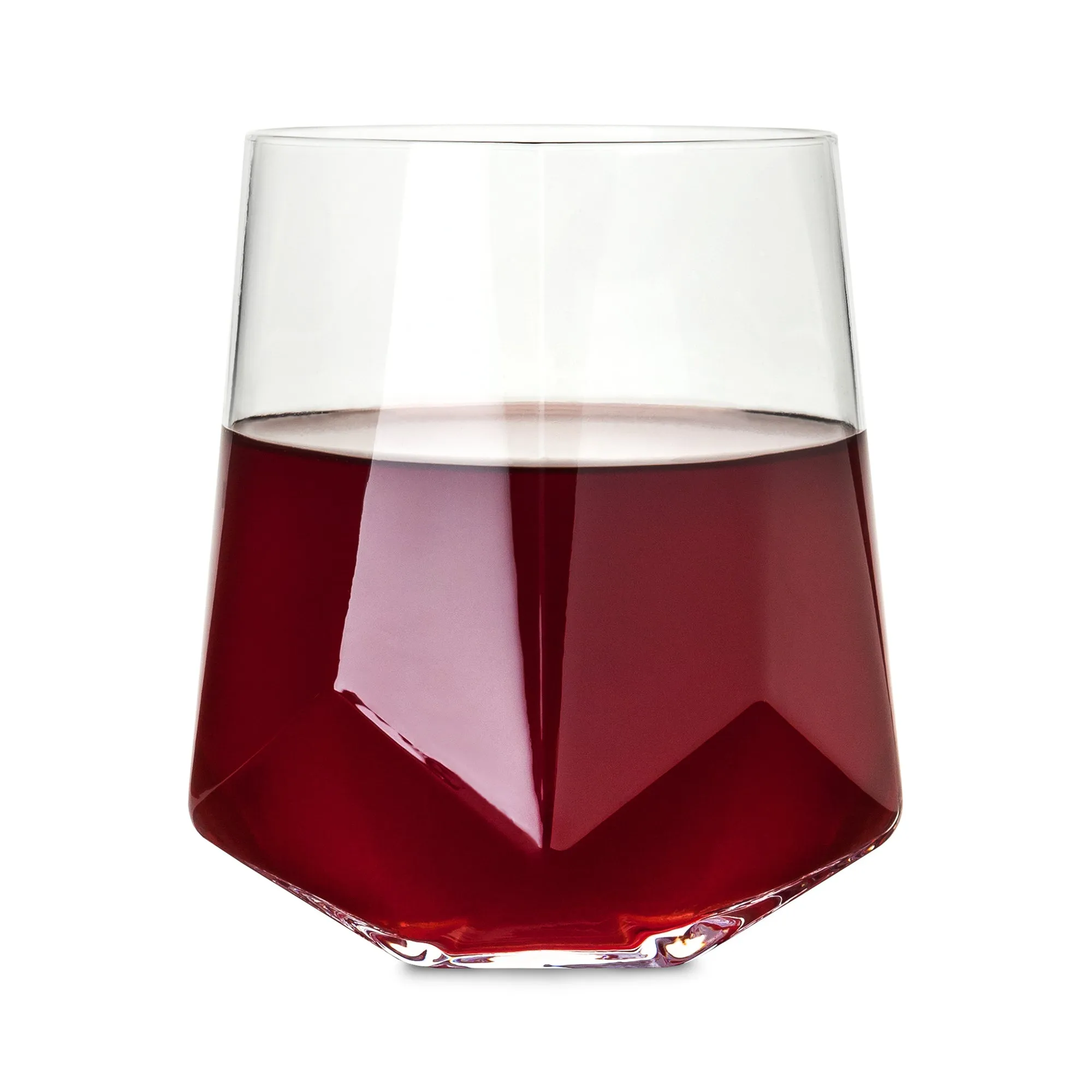 FACETED CRYSTAL WINE GLASSES