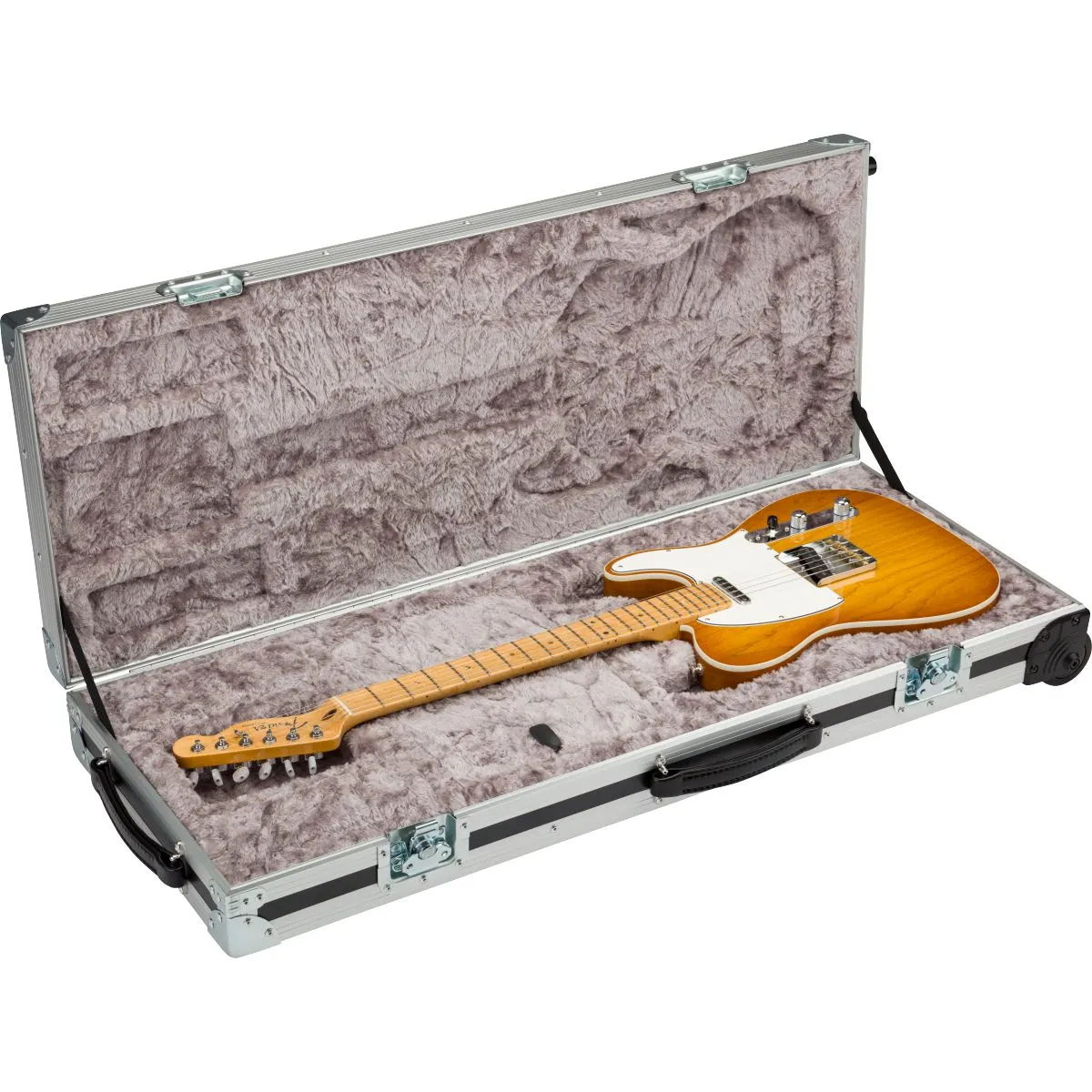 Fender CEO Flight Case with Wheels, Black and Silver