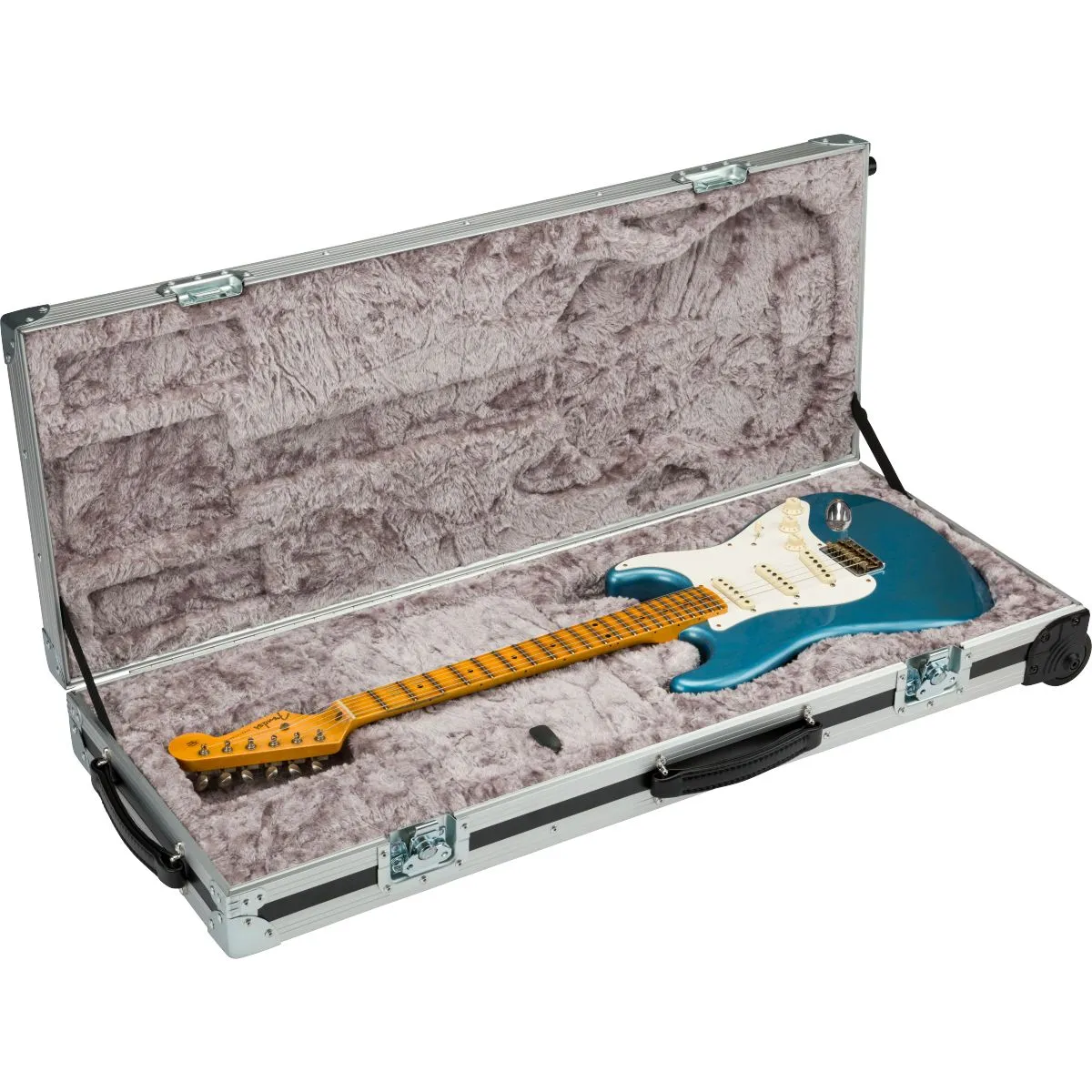 Fender CEO Flight Case with Wheels, Black and Silver