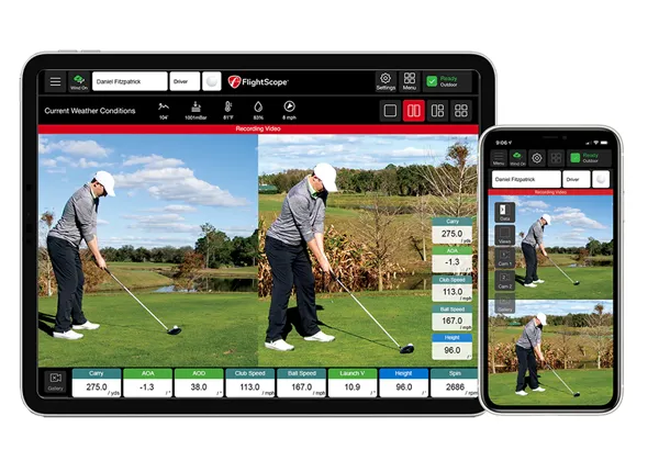 FlightScope Mevo  Retractable Screen Golf Simulator Package