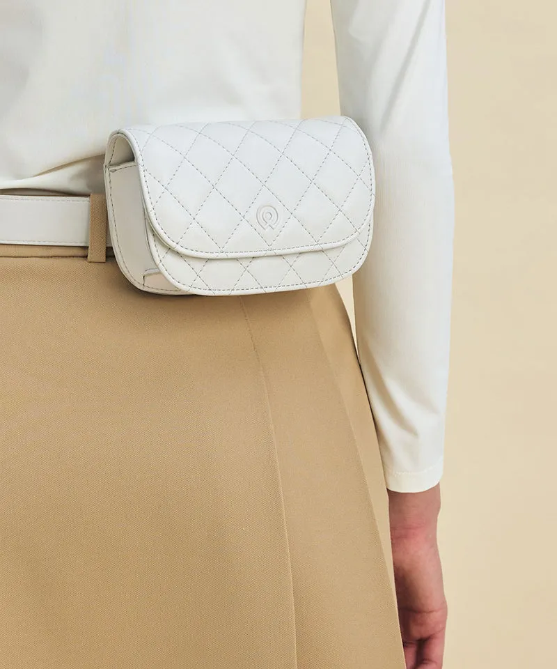 FORDI Quilted Finder Case - Oyster White