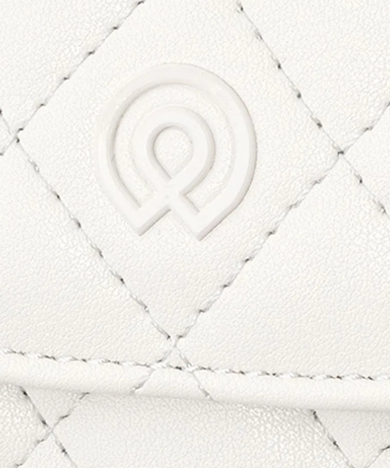 FORDI Quilted Finder Case - Oyster White