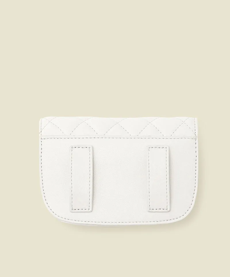 FORDI Quilted Finder Case - Oyster White