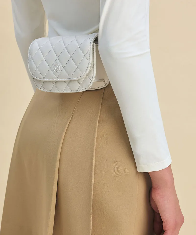 FORDI Quilted Finder Case - Oyster White
