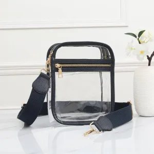 Game Day Stadium Square Clear Bags: Navy