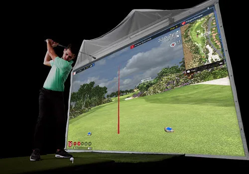 Garmin Approach R50 Retractable Screen Golf Simulator Package