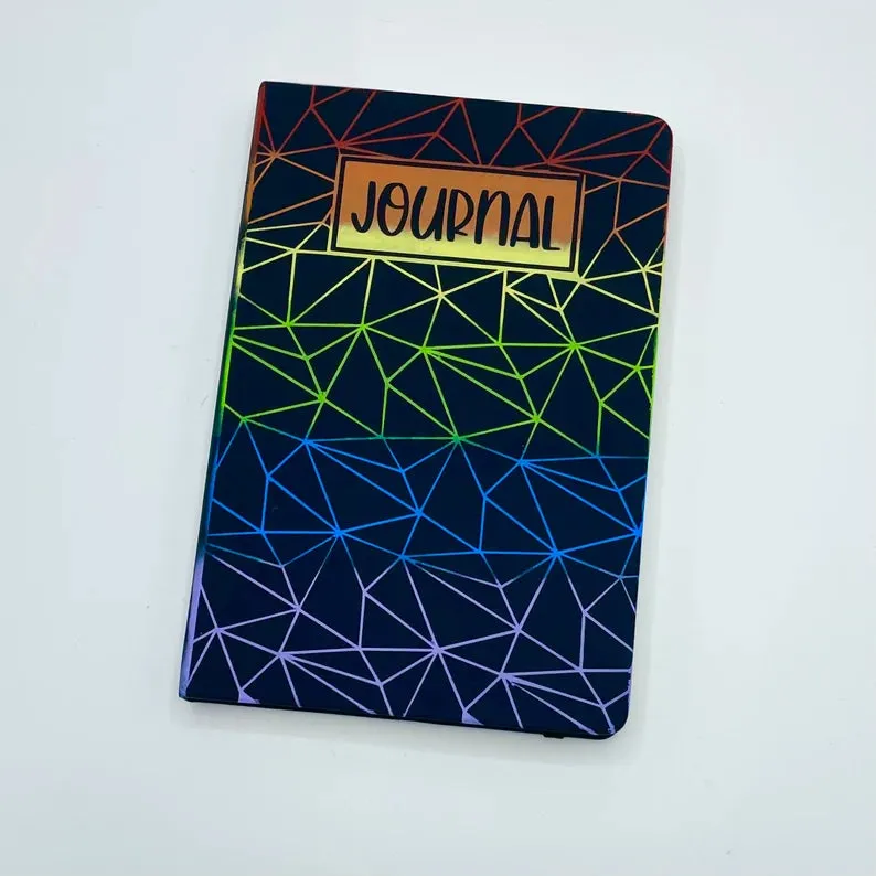 Geometric Rainbow A5 Journal (customizable)
