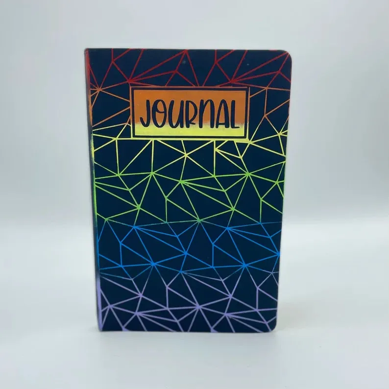Geometric Rainbow A5 Journal (customizable)