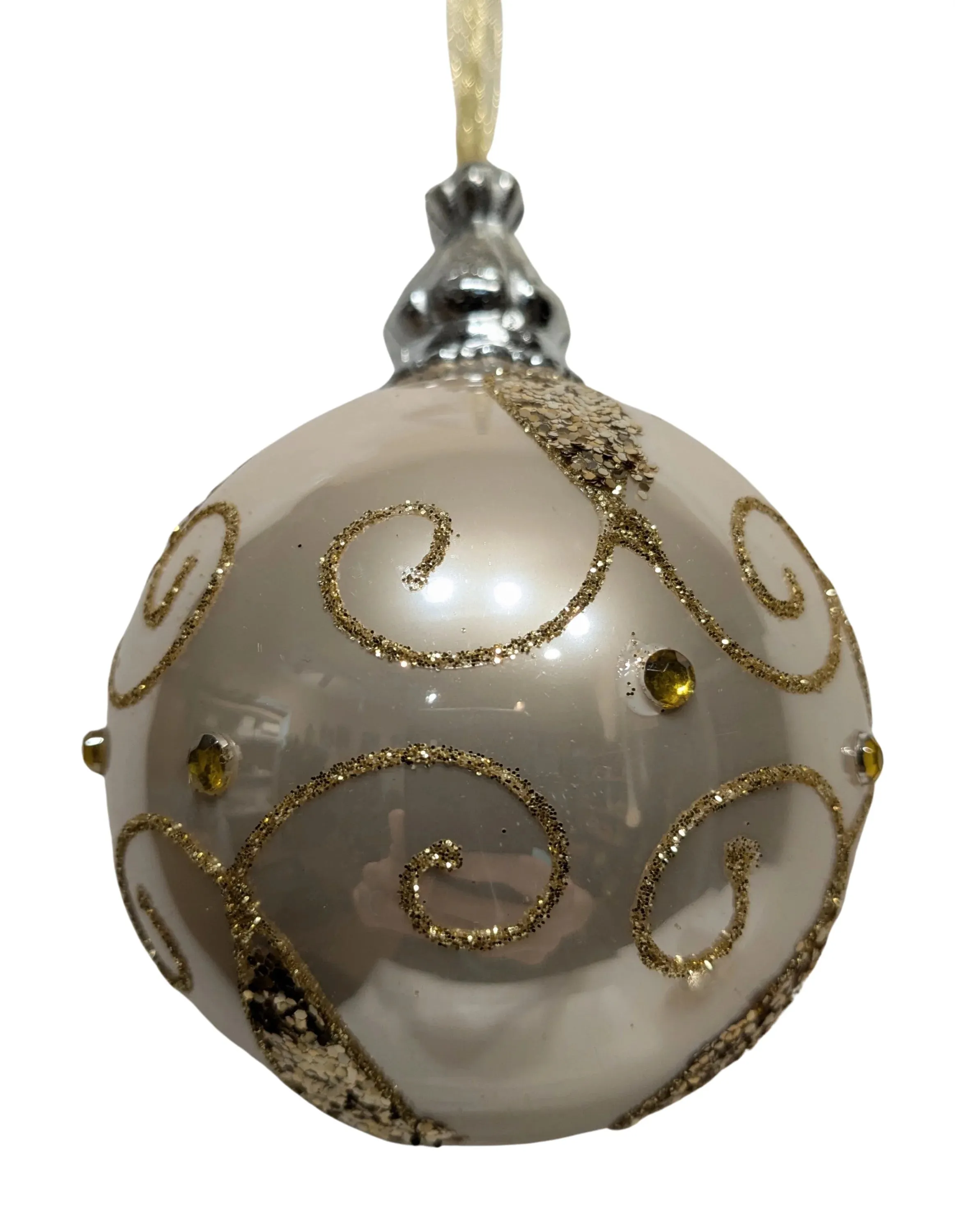 Glass Gold Gilded Elegant Ornament