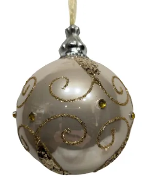 Glass Gold Gilded Elegant Ornament