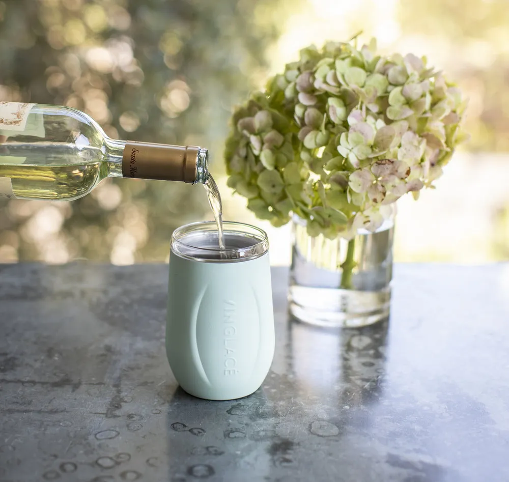 Glass Lined Insulated Wine Glass