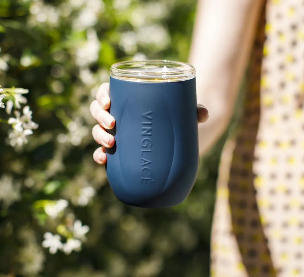 Glass Lined Insulated Wine Glass