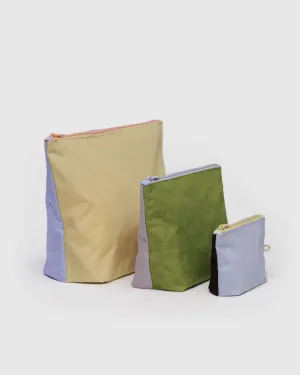 Go Pouch Set Pastels Colorblock | Baggu